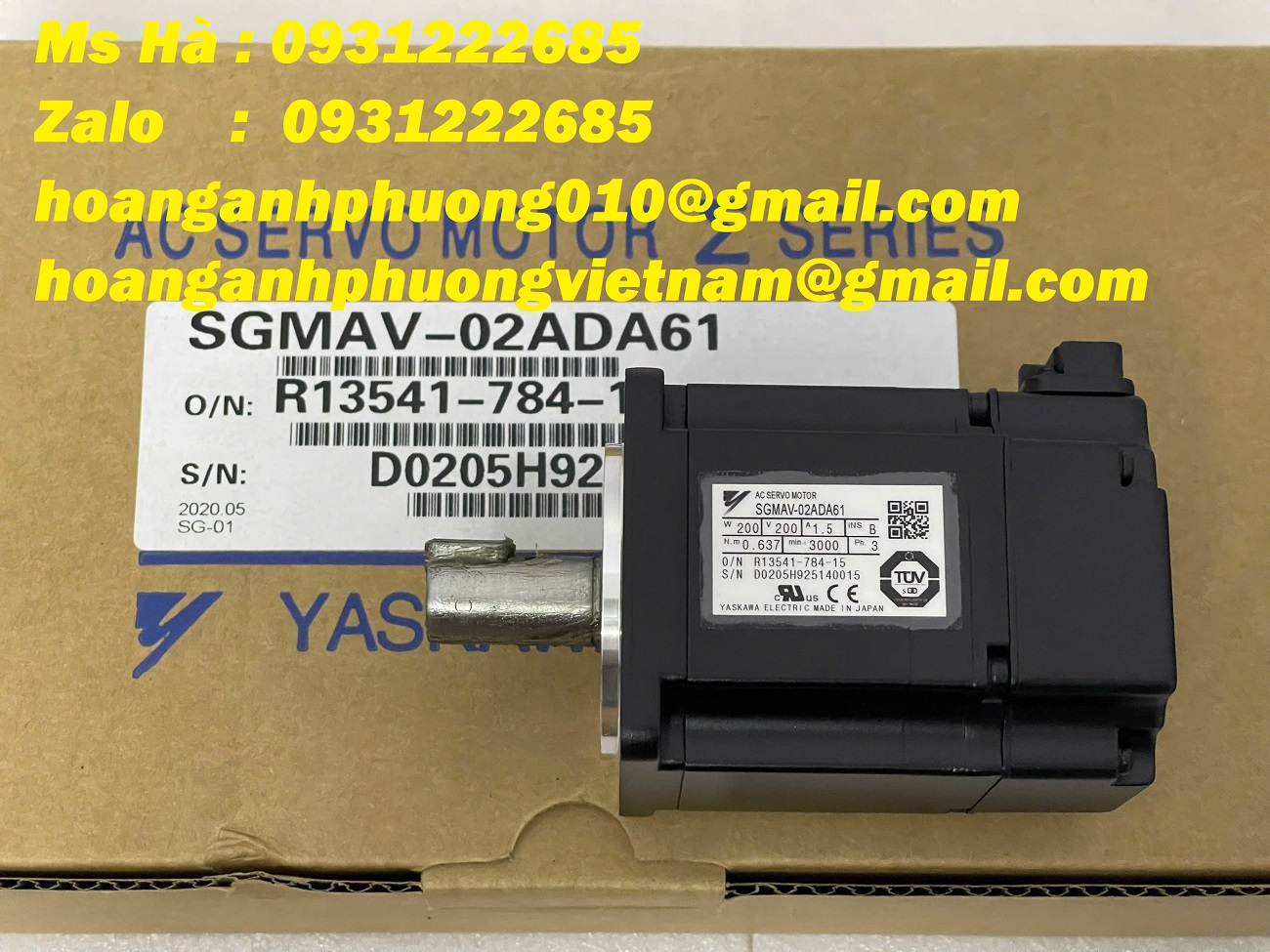 Chính hãng dòng động cơ Yaskawa SGMAV-02ADA61 200W